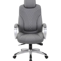 Boss Office Products Hinged Arm Ergonomic High-Back Chair, Gray