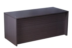 Boss Office Products Holland Suite Desk And Credenza With Dual File Storage Pedestals, Driftwood
