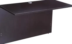 Boss Office Products Holland Series Executive U-Shaped Desk With File Storage Pedestal And Hutch, Mocha