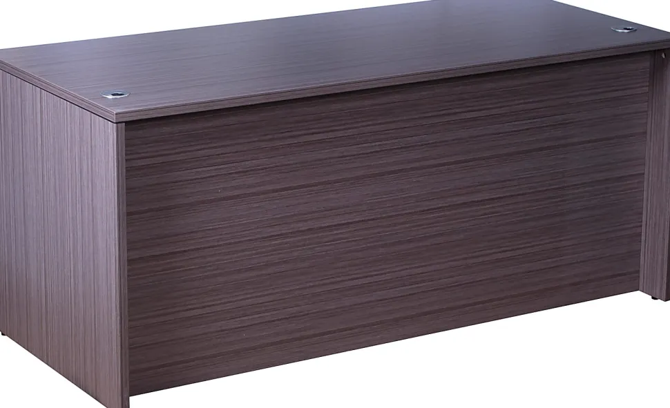 Boss Office Products Holland Series 71"W Executive L-Shaped Corner Desk With 2 File Storage Pedestals, Driftwood