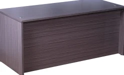 Boss Office Products Holland Series 71"W Executive L-Shaped Corner Desk With File Storage Pedestal, Mahogany