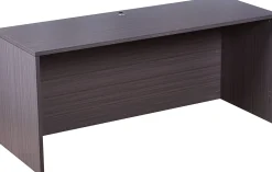 Boss Office Products Holland Series Executive U-Shaped Desk With File Storage Pedestal And Hutch, Driftwood