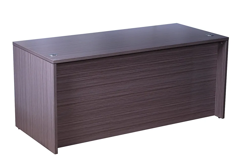 Boss Office Products Holland Series 71"W Executive L-Shaped Corner Desk With File Storage Pedestal, Driftwood