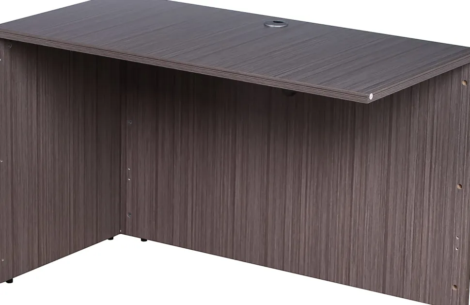 Boss Office Products Holland Series 71"W Executive L-Shaped Corner Desk With File Storage Pedestal, Driftwood