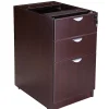Boss Office Products Holland Series 71"W Executive L-Shaped Corner Desk With File Storage Pedestal, Mocha