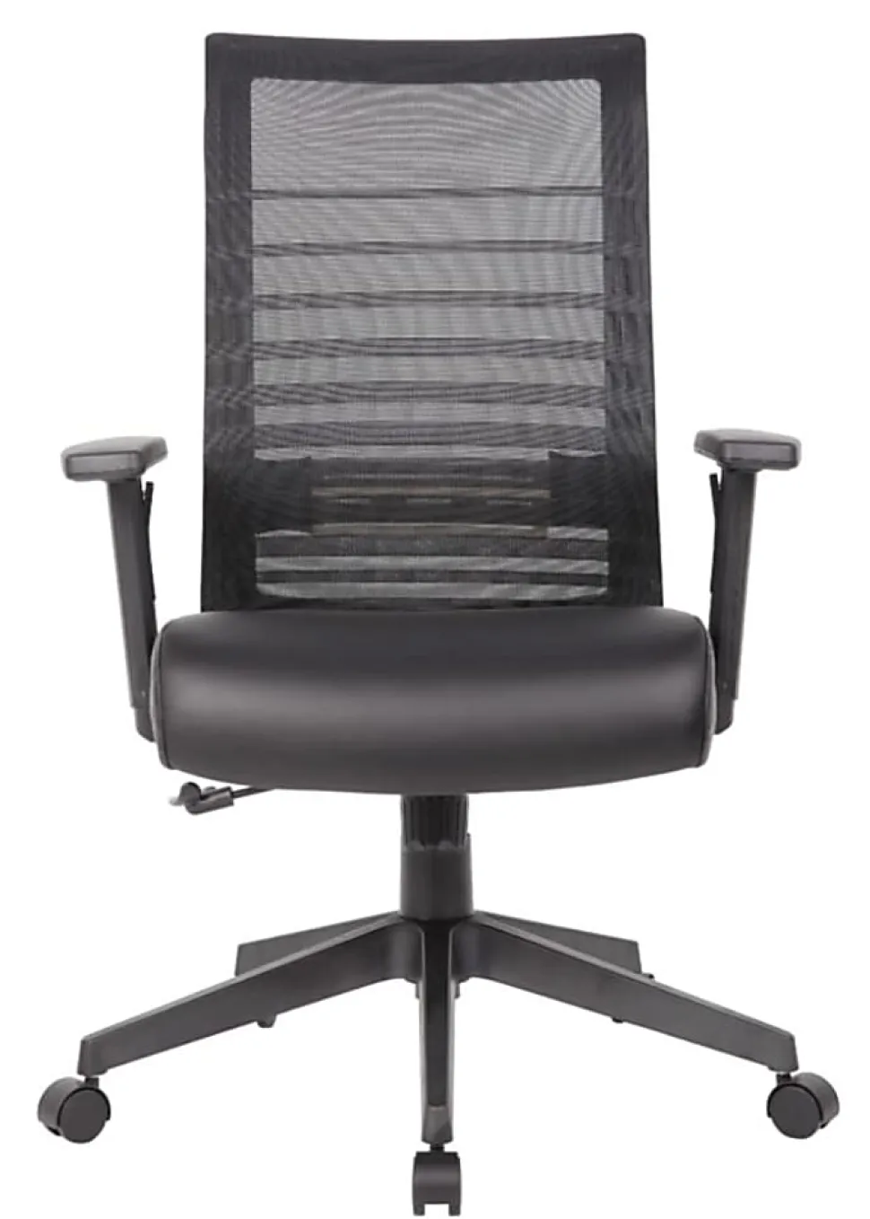Boss Office Products Horizontal Ergonomic Mesh Mid-Back Office Task Chair With Antimicrobial Seat, Black