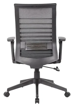 Boss Office Products Horizontal Ergonomic Mesh Mid-Back Office Task Chair With Antimicrobial Seat, Black