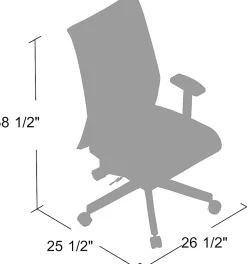 Boss Office Products Horizontal Ergonomic Mesh Mid-Back Office Task Chair With Antimicrobial Seat, Black