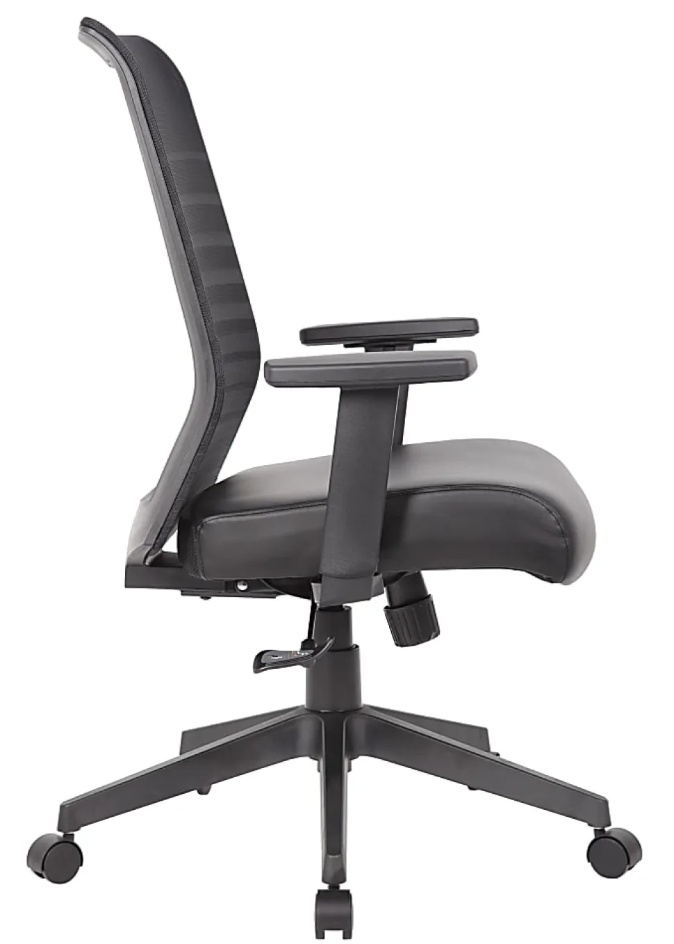 Boss Office Products Horizontal Ergonomic Mesh Mid-Back Office Task Chair With Antimicrobial Seat, Black