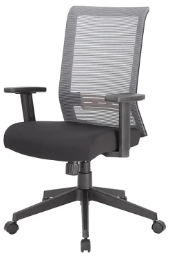 Boss Office Products Horizontal Mesh Back Task Chair, Gray/Black