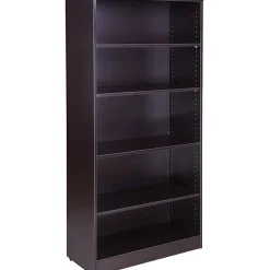 Boss Office Products 66”H 5-Shelf Bookcase, Driftwood