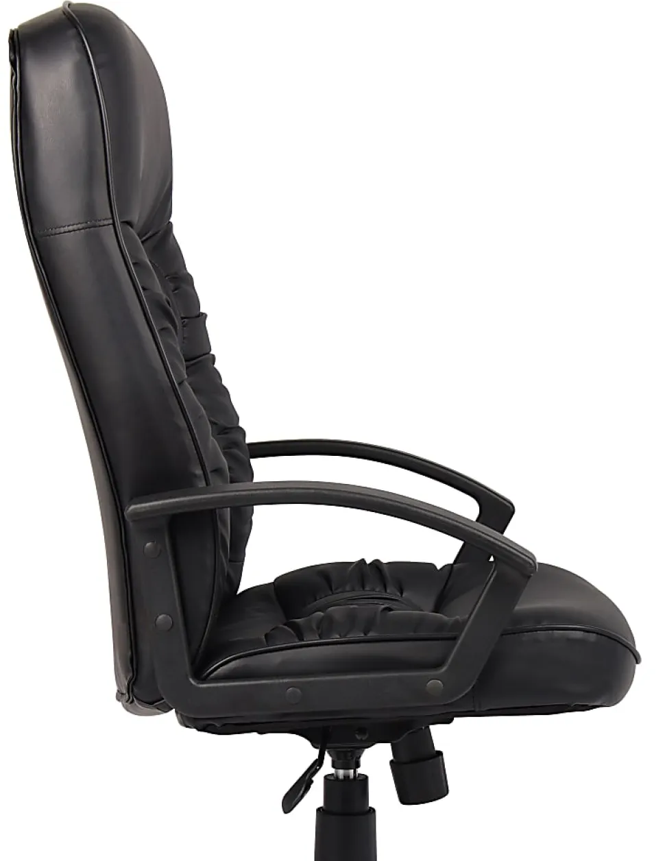 Boss Office Products LeatherPlus High-Back Executive Chair, Black