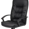 Boss Office Products LeatherPlus High-Back Executive Chair, Black