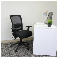 Boss Office Products Mesh-Back 3-Paddle Task Chair, Black/Gray