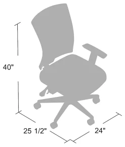 Boss Office Products Mesh-Back 3-Paddle Task Chair, Black/Gray