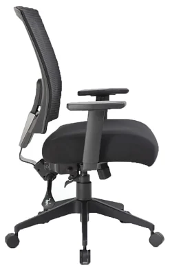 Boss Office Products Mesh-Back 3-Paddle Task Chair, Black/Gray