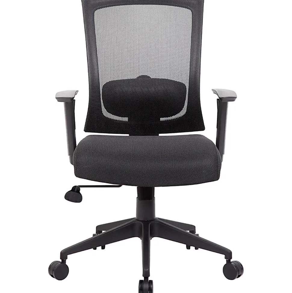 Boss Office Products Mesh-Back Task Chair, Black