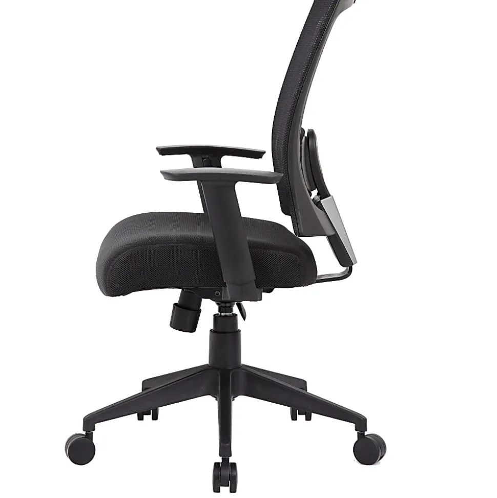 Boss Office Products Mesh-Back Task Chair, Black