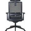 Boss Office Products Mesh High-Back Task Chair With Headrest, Black