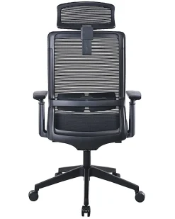 Boss Office Products Mesh High-Back Task Chair With Headrest, Black