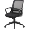 Boss Office Products Mesh Task Chair With Loop Arms, 37"-39", Black