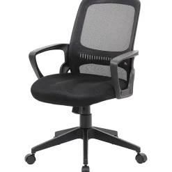 Boss Office Products Mesh Task Chair With Loop Arms, 37"-39", Black
