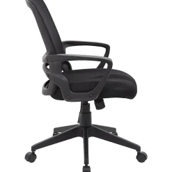Boss Office Products Mesh Task Chair With Loop Arms, 37"-39", Black