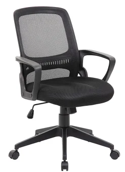 Boss Office Products Mesh Task Chair With Loop Arms, 37