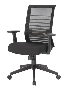 Boss Office Products Mesh Task Chair With T-Arms, Black