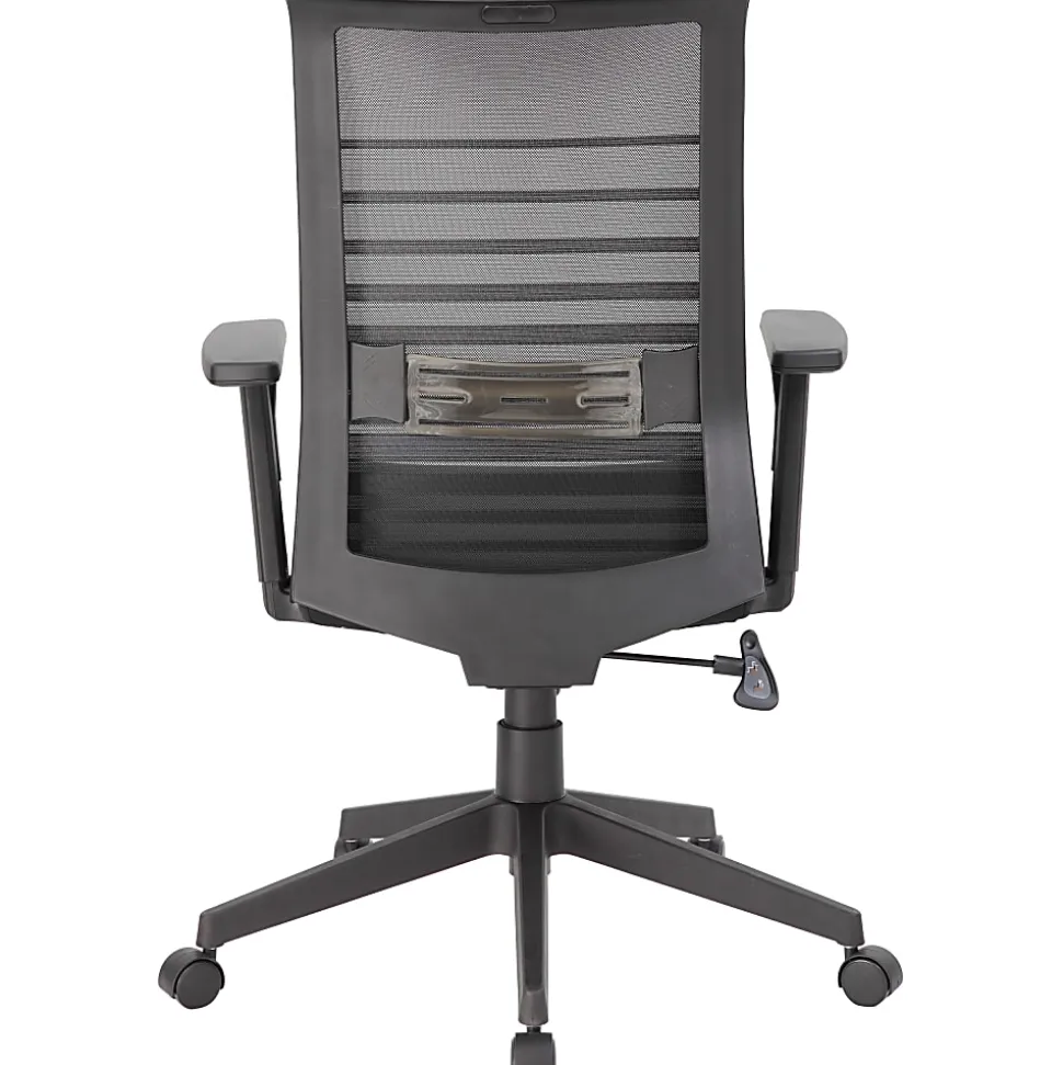 Boss Office Products Mesh Task Chair With T-Arms, Black