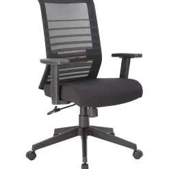 Boss Office Products Mesh Task Chair With T-Arms, Black