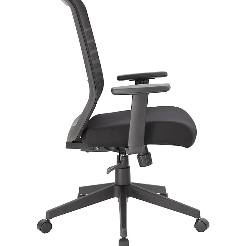 Boss Office Products Mesh Task Chair With T-Arms, Black