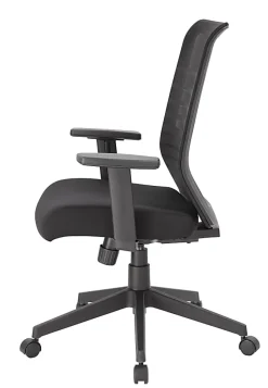 Boss Office Products Mesh Task Chair With T-Arms, Black