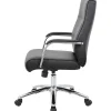 Boss Office Products Modern Executive Conference Ergonomic Chair, Caressoft™ Vinyl, Black/Chrome