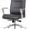 Boss Office Products Modern Ergonomic Vinyl High-Back Conference Executive Office Chair, Black