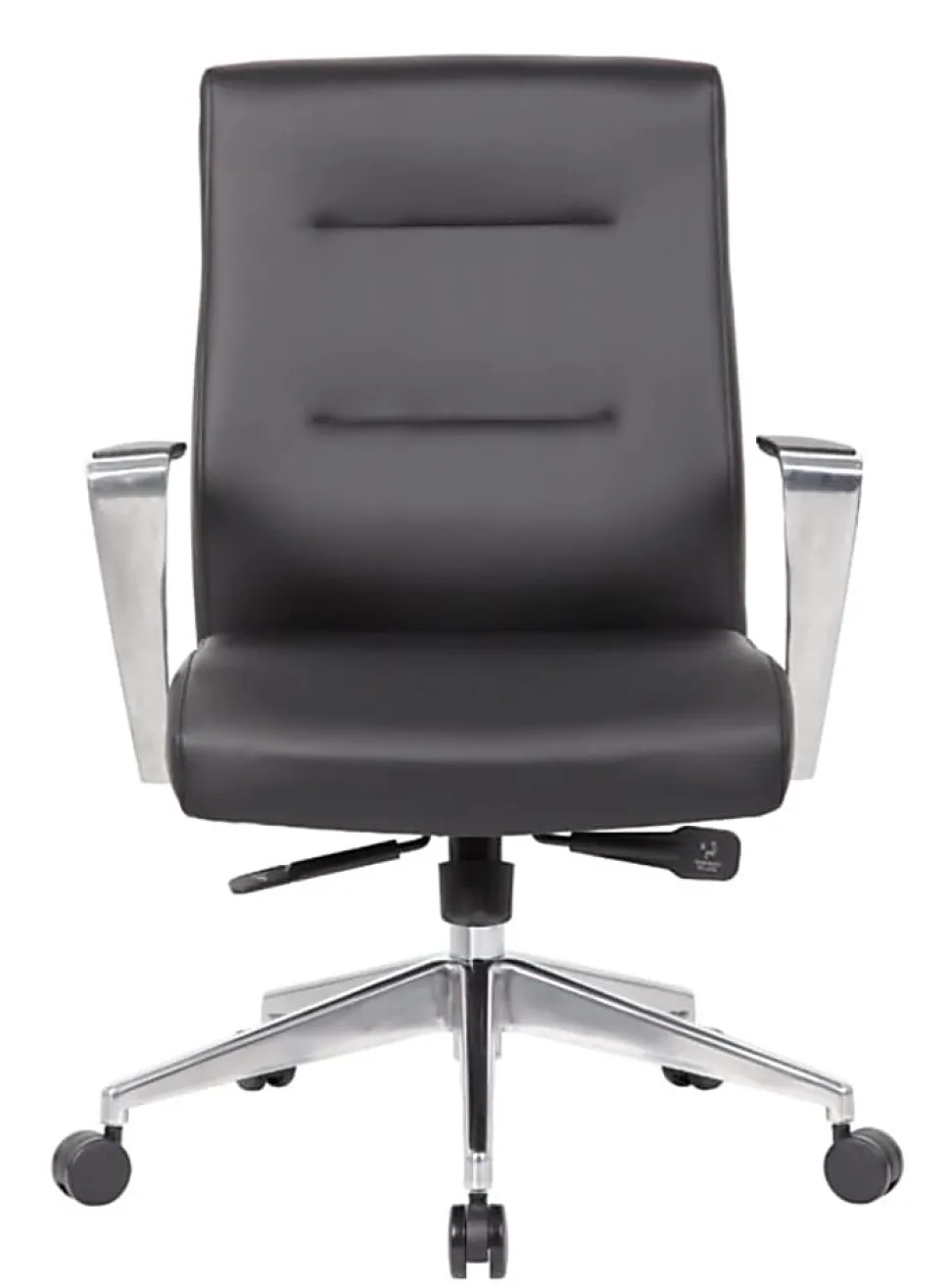 Boss Office Products Modern Ergonomic Vinyl High-Back Conference Executive Office Chair, Black