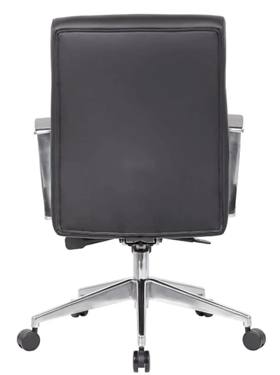 Boss Office Products Modern Ergonomic Vinyl High-Back Conference Executive Office Chair, Black