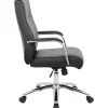 Boss Office Products Modern Executive Conference Ergonomic Chair, Caressoft™ Vinyl, Black/Chrome