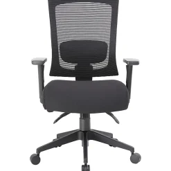 Boss Office Products Multifunction Mesh Mid-Back Task Chair, Mesh/Fabric, Black
