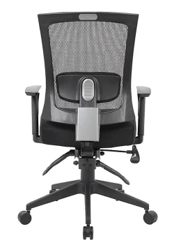 Boss Office Products Multifunction Mesh Mid-Back Task Chair, Mesh/Fabric, Black