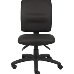 Boss Office Products Multi-Function Ergonomic Fabric High-Back Task Chair, Black