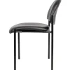 Boss Office Products Padded Stacking Chair, Caressoft™ Vinyl, Black