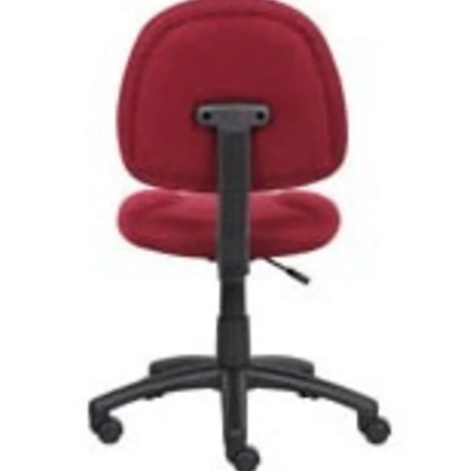 Boss Office Products Perfect Posture Ergonomic Fabric Mid-Back Deluxe Office Task Chair, Black