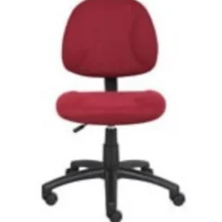 Boss Office Products Perfect Posture Ergonomic Fabric Mid-Back Deluxe Office Task Chair, Black