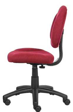 Boss Office Products Perfect Posture Ergonomic Fabric Mid-Back Deluxe Office Task Chair, Black