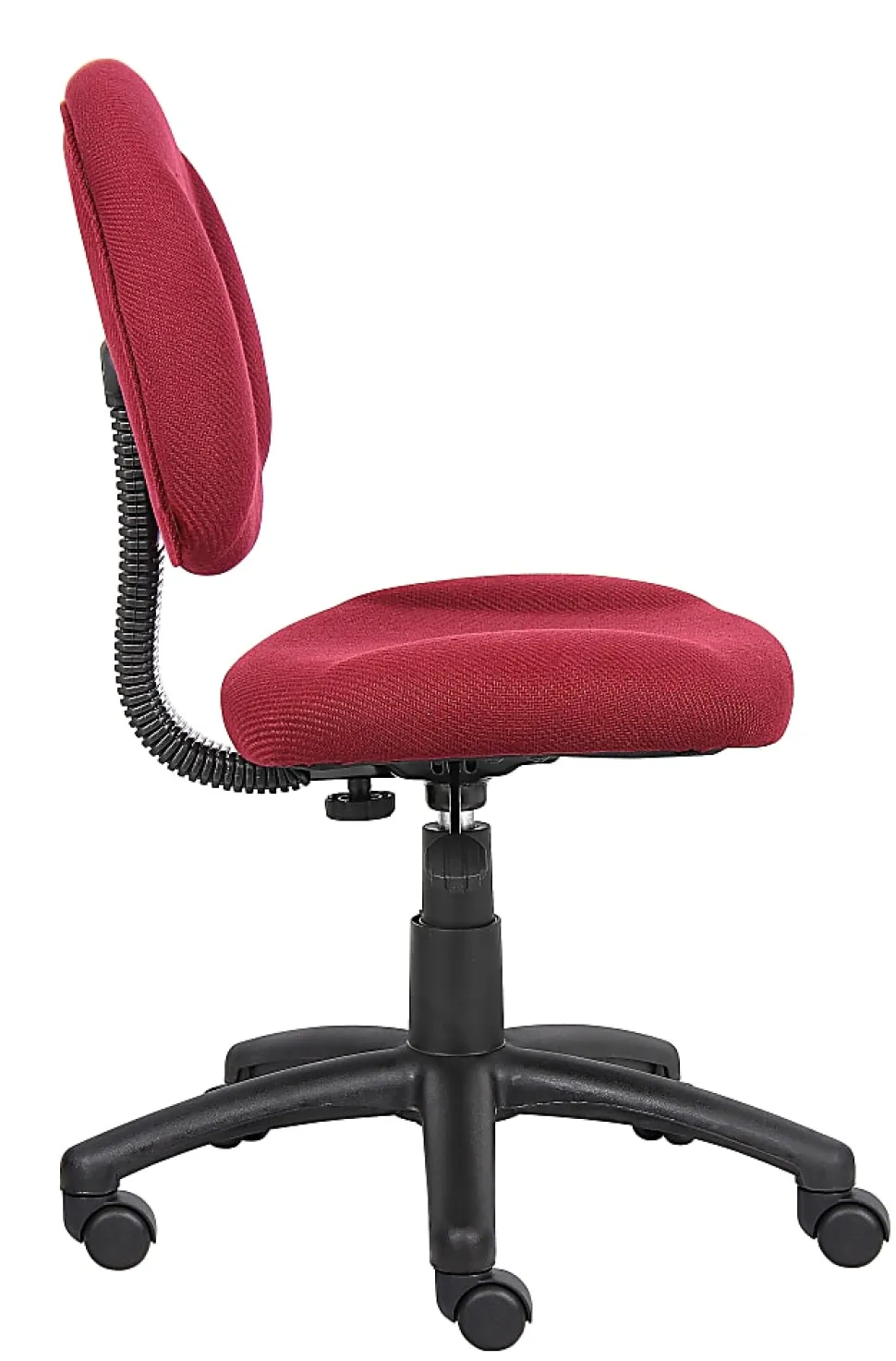 Boss Office Products Perfect Posture Ergonomic Fabric Mid-Back Deluxe Office Task Chair, Black