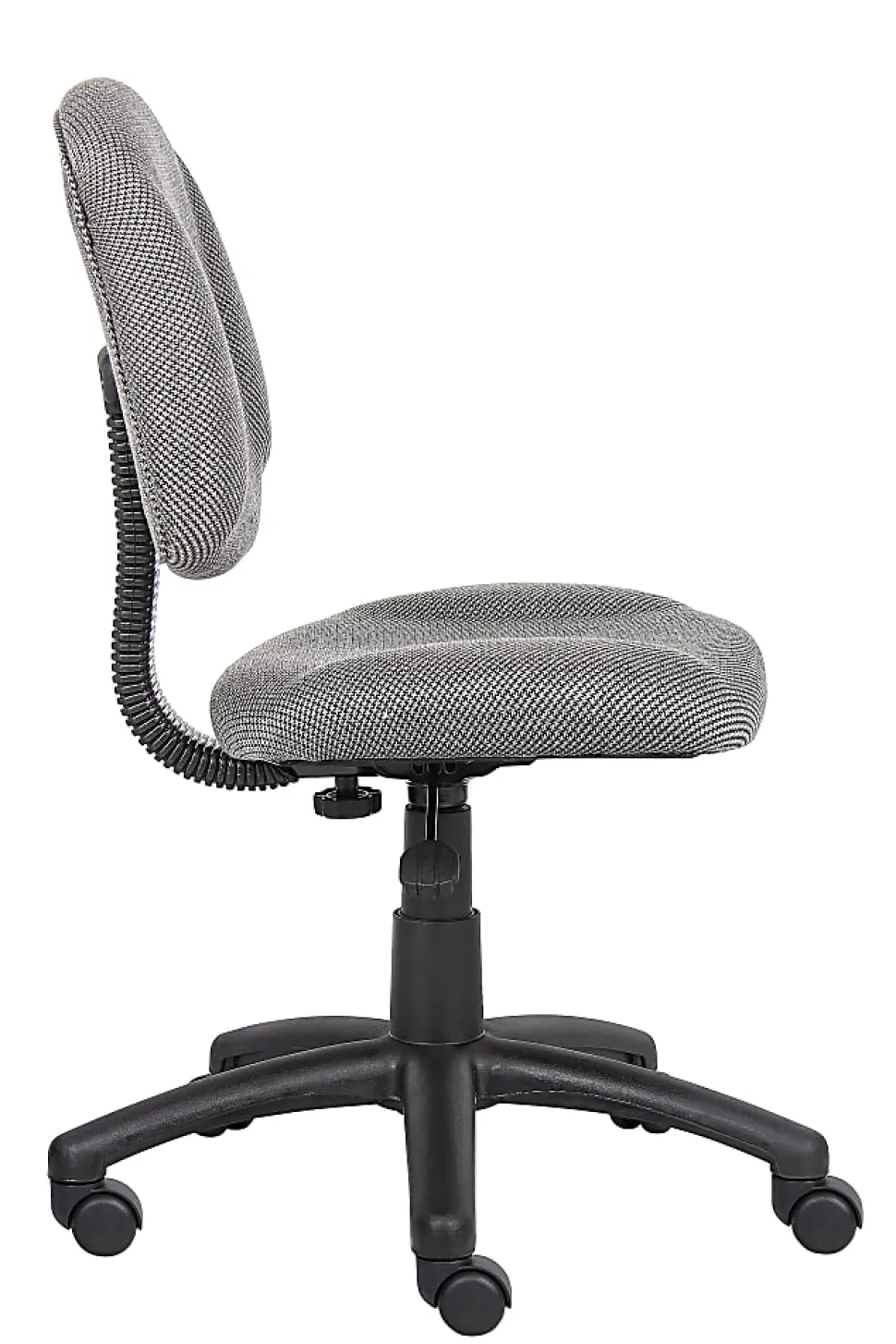 Boss Office Products Perfect Posture Deluxe Ergonomic Fabric Mid-Back Office Task Chair, Gray