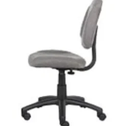 Boss Office Products Perfect Posture Deluxe Ergonomic Fabric Mid-Back Office Task Chair, Gray