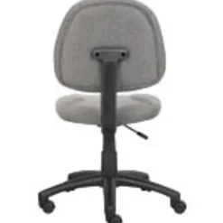 Boss Office Products Perfect Posture Deluxe Ergonomic Fabric Mid-Back Office Task Chair, Gray