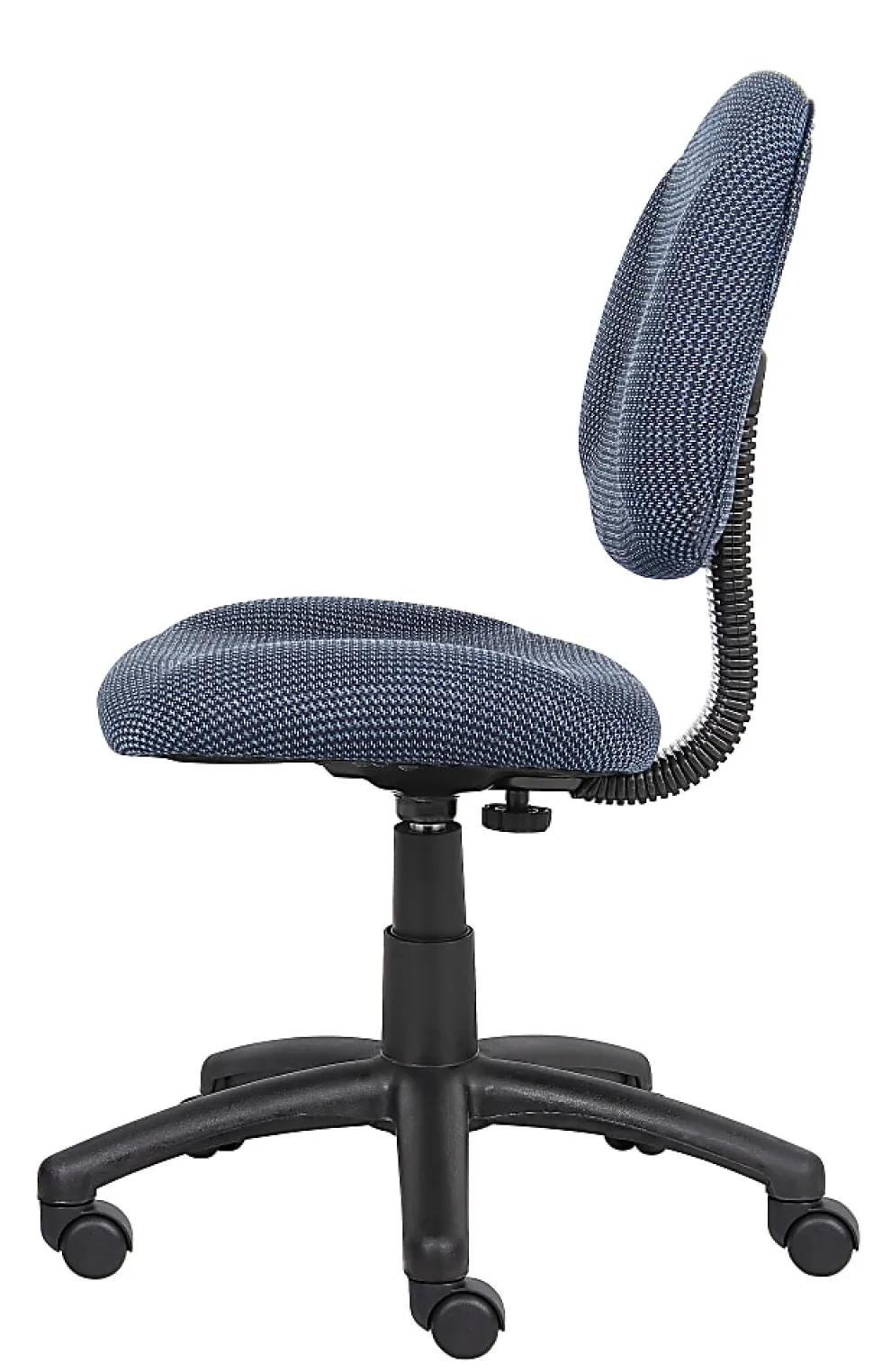 Boss Office Products Perfect Posture Deluxe Ergonomic Fabric Mid-Back Office Task Chair, Blue